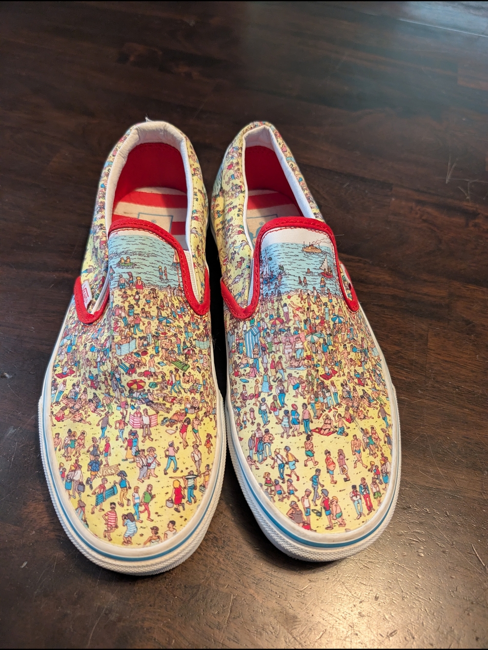Vans X Where's Waldo? Slip-On Sneakers, Men's 7.5/Women's 9